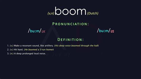 BOOM definition and meaning .